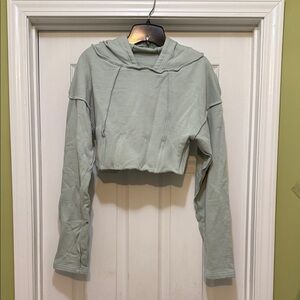 GUIZIO Structured Corset Hoodie – Mint Green – Size Small